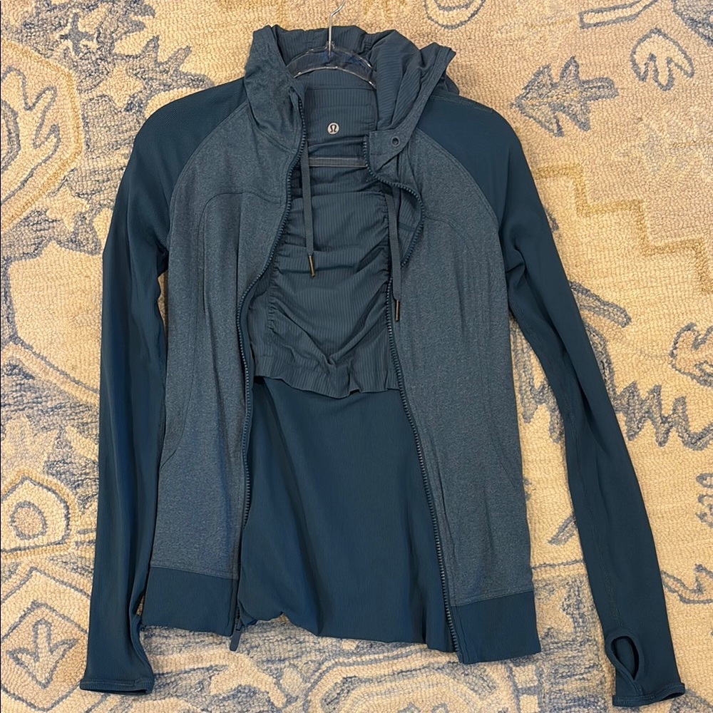 Lululemon Blue Reversible  Zip-Up Jacket